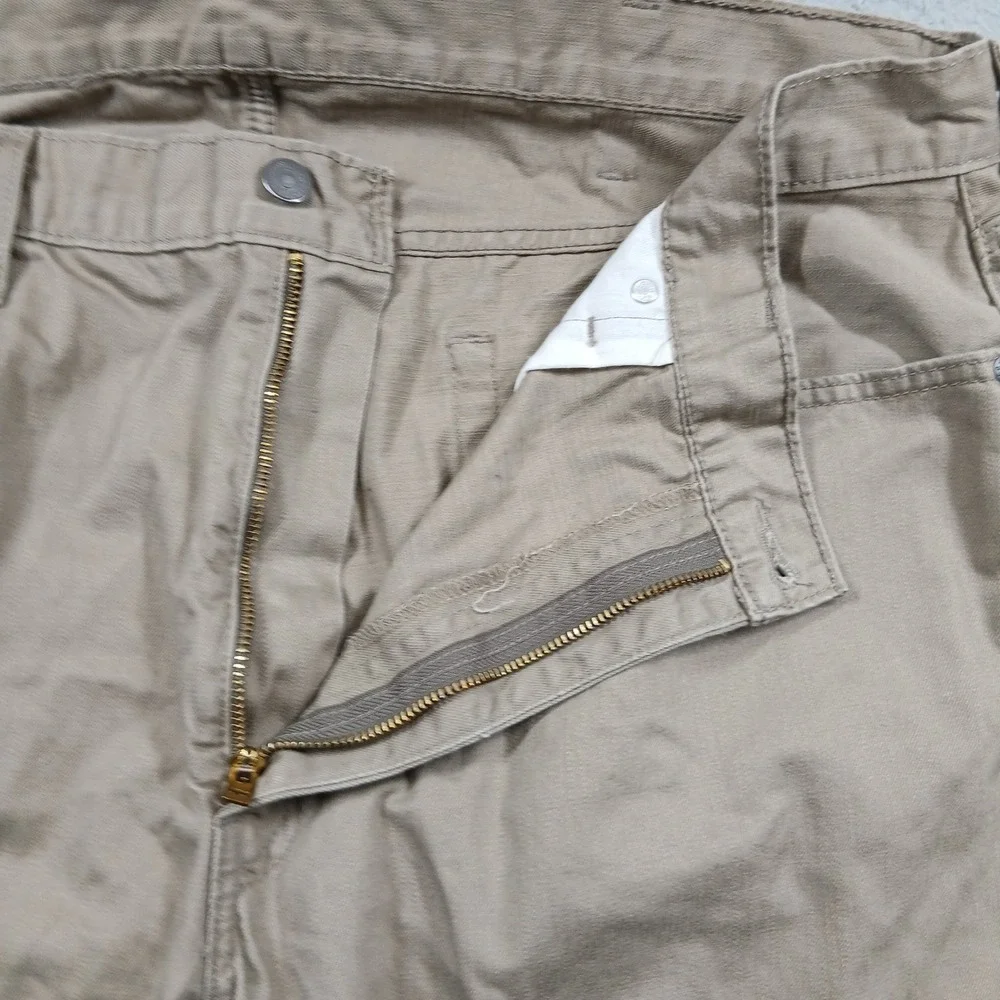 Levi's 559 Relaxed Straight Fit Khaki‎ Chino Pants Men's 42x32 Tan EUC